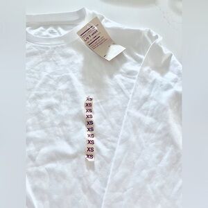 NWT! Bright White Long-Sleeve Organic Cotton T-Shirt (XS)